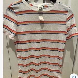 Pink Victoria Secret’s Tee Shirt Women’s XS/XP Short Sleeved Tee Striped
